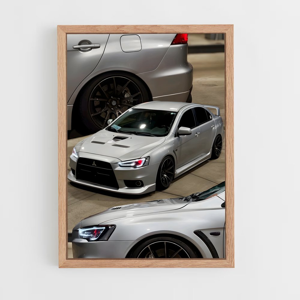 Poster Lancer Evolution X éblouissant – affiche Mitsubishi (vue 4)